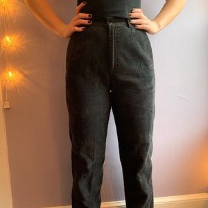 lands end black straight leg corduroys!